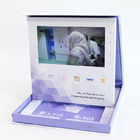 folleto video electrónico 4.3inch de la publicidad de negocio con el cable del USB, tarjeta video del folleto