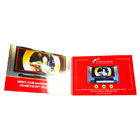 Papel del LCD de las invitaciones del acontecimiento más el libro video de la impresión con la batería recargable