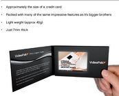 tarjeta de visita video de la batería incorporada de 2,4 pulgadas, folleto video digital recargable