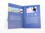 4,3&quot; tarjetas de visita video recargables del libro encuadernado para el negocio promocional, 2G/4G/8G
