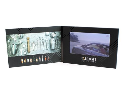 Digital LCD Video Brochure 7 Inch Screen 1024 * 600 Resolution For Advertisement