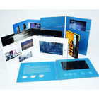 El vídeo en muestra libre de la carpeta limitó 5&quot; folleto video promocional hecho a mano del LCD con los cables libres del USB y la impresión de CMYK