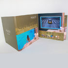 vídeo audio de la pantalla LCD táctil 3D en la tarjeta de felicitación del folleto HD de la impresión para el negocio