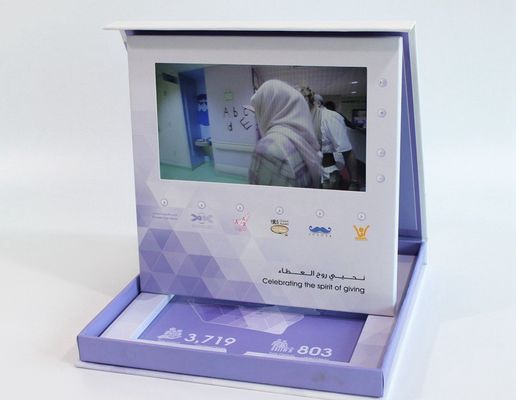 8GB Video Brochure Card CMYK Full Color Printing With 2000mAh Battery