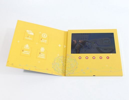 Promotional 512MB Memory 7 inch HD LCD Video Brochure With Rechargeable Battery