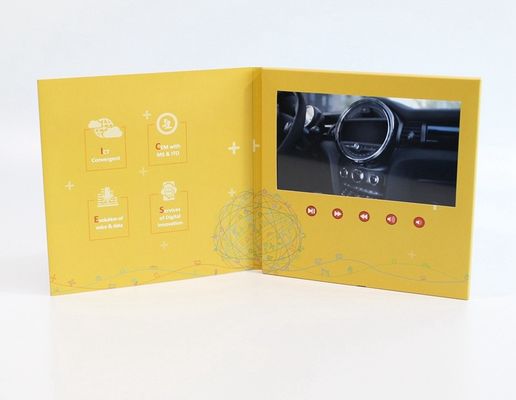 Promotional 512MB Memory 7 inch HD LCD Video Brochure With Rechargeable Battery