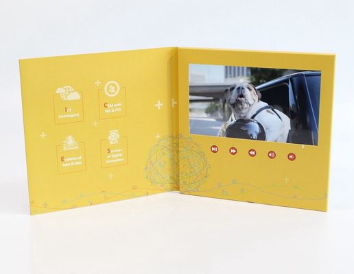 Promotional 512MB Memory 7 inch HD LCD Video Brochure With Rechargeable Battery