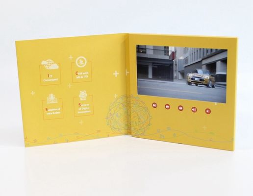 Promotional 512MB Memory 7 inch HD LCD Video Brochure With Rechargeable Battery