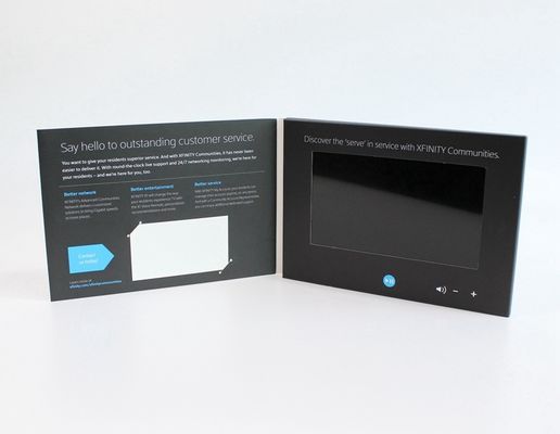 VIF Free Sample 7 inch Video Greeting Card , lcd video business cards for promotional activities