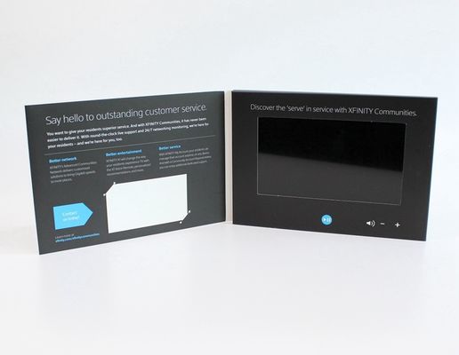 VIF Free Sample 7 inch Video Greeting Card , lcd video business cards for promotional activities