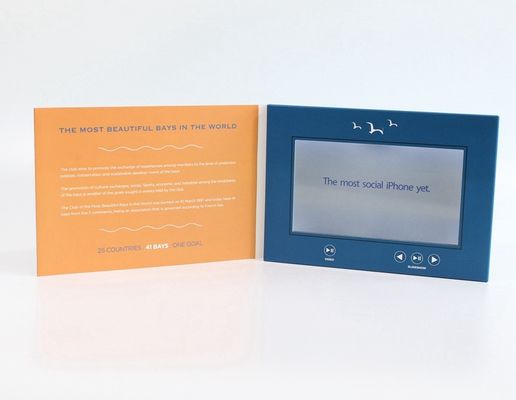 VIF Free Sample 7 inch Video Greeting Card , lcd video business cards for promotional activities