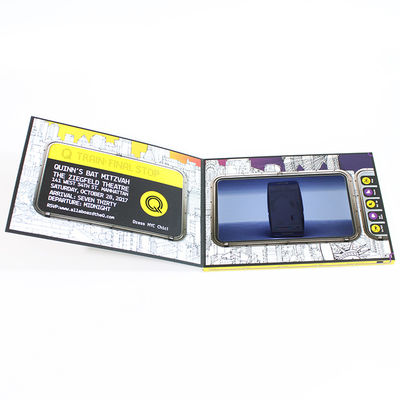 6 Movie - Control LCD Video Card , Gold Stamping Video Greeting Card For Business 
