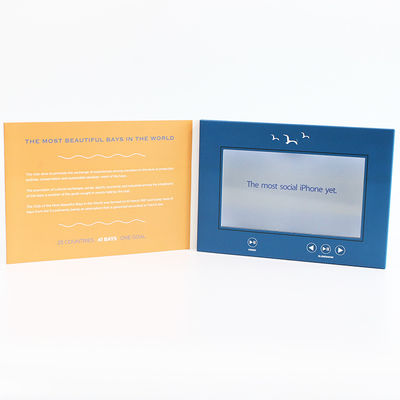 6 Movie - Control LCD Video Card , Gold Stamping Video Greeting Card For Business 