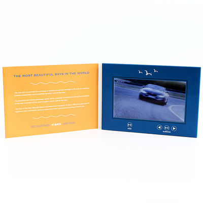 6 Movie - Control LCD Video Card , Gold Stamping Video Greeting Card For Business 