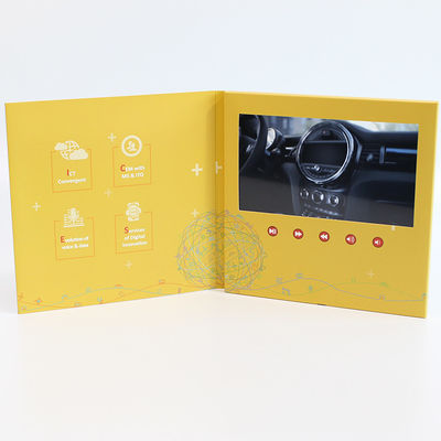 1024 x 600 Resulotion Video Brochure Card Switch Buttons With Micro - Thin LCD Screen