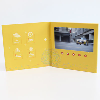 1024 x 600 Resulotion Video Brochure Card Switch Buttons With Micro - Thin LCD Screen