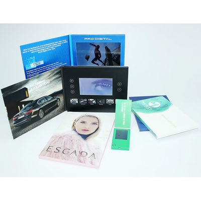 7 Inches LCD Video Brochure Card 1 /2 /4 / 8GB Memory For Advertising / Promotions