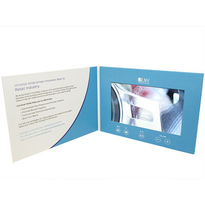 Book Shaped LCD Video Brochure Magnetic Switch For Marketing Events
