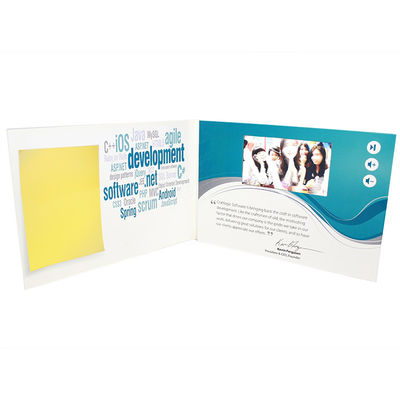 Book Shaped LCD Video Brochure Magnetic Switch For Marketing Events