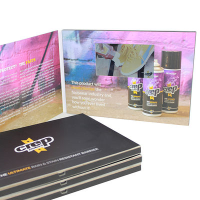 Promotion  Video in folder marketing big brand 4.3 Inch Lcd Video Greeting Card 256M With 1000mah Rechargeable Battery