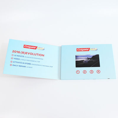 Promotion  Video in folder marketing big brand 4.3 Inch Lcd Video Greeting Card 256M With 1000mah Rechargeable Battery