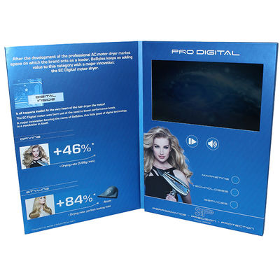 Wifi Video In Folder 7 " Touch HD Screen Digital With 350 Gsm Soft Cover