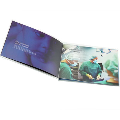 2GB LCD Video Brochure Custom Gift Greeting Cards 7'' Rechargeable Lithium Batteries