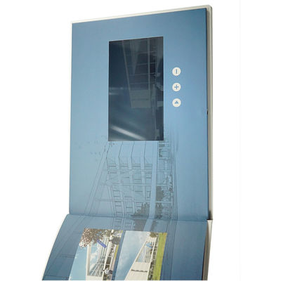 2GB LCD Video Brochure Custom Gift Greeting Cards 7'' Rechargeable Lithium Batteries